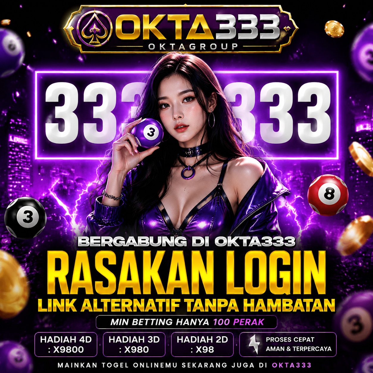 Thumbnail 1 of 3, Poster, Bergabung di OKTA333 & Nikmati Akses Portal Game Online yang Praktis dan Cepat designed and sold by OKTA333.